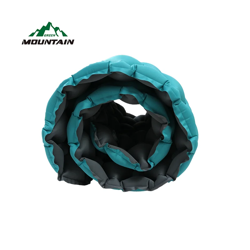 открытом воздухе ТПУ материал надувные подушки двойной цвет коврики Air кровать коврик с завышенной Сумка для кемпинга ТПУ