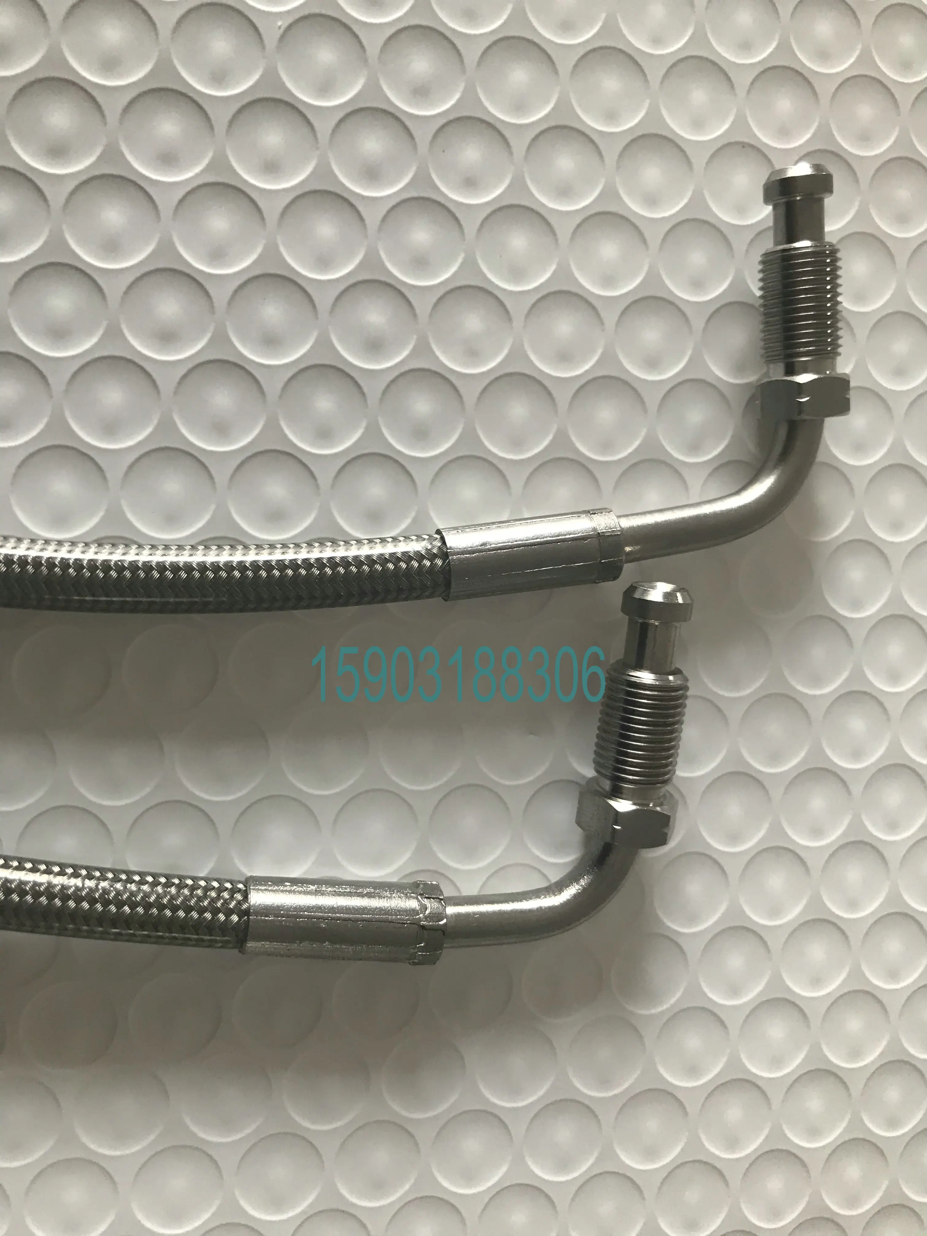 Автозапчасти, Тормозная Линия для мотоцикла, оплетка из нержавеющей стали, ПТФЭ труба с M10X1, штекерные фитинги