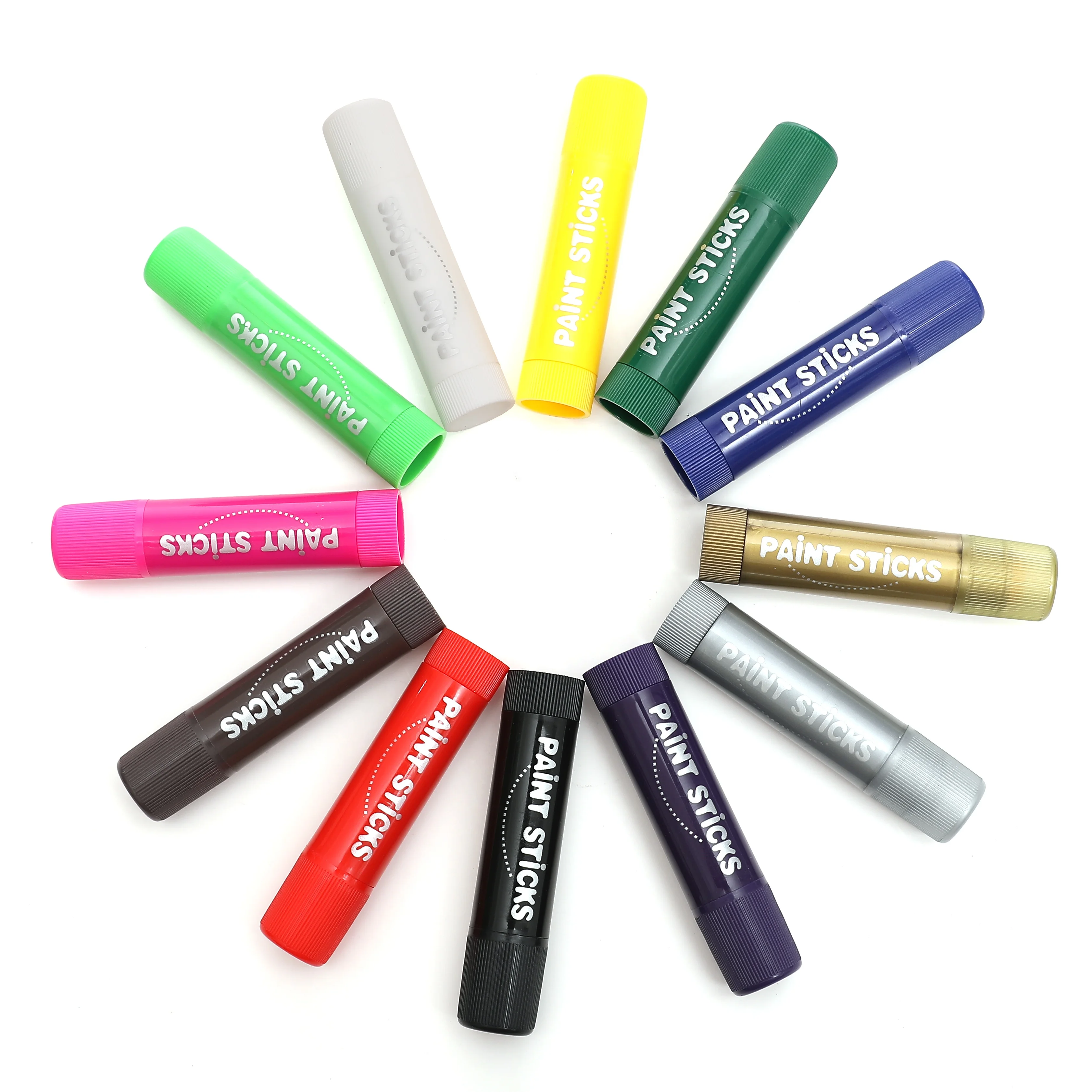 MeiduGaga 12  metallic colors washable mess free fast drying soft paint sticks crayon