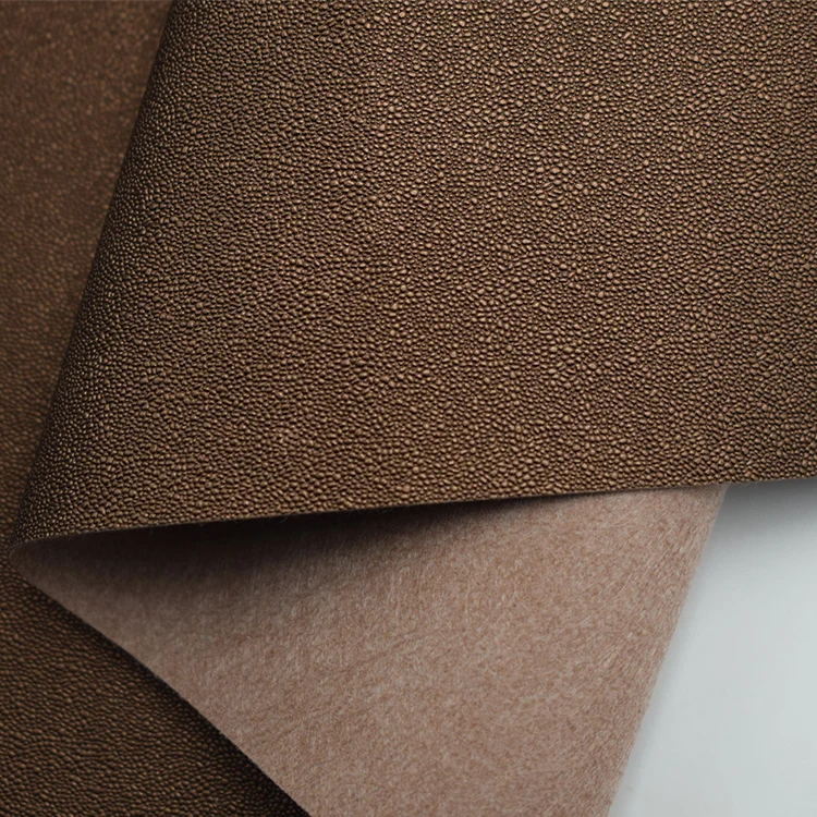 Guangzhou shaped grain embossed pu artificial leather for luggage packaging