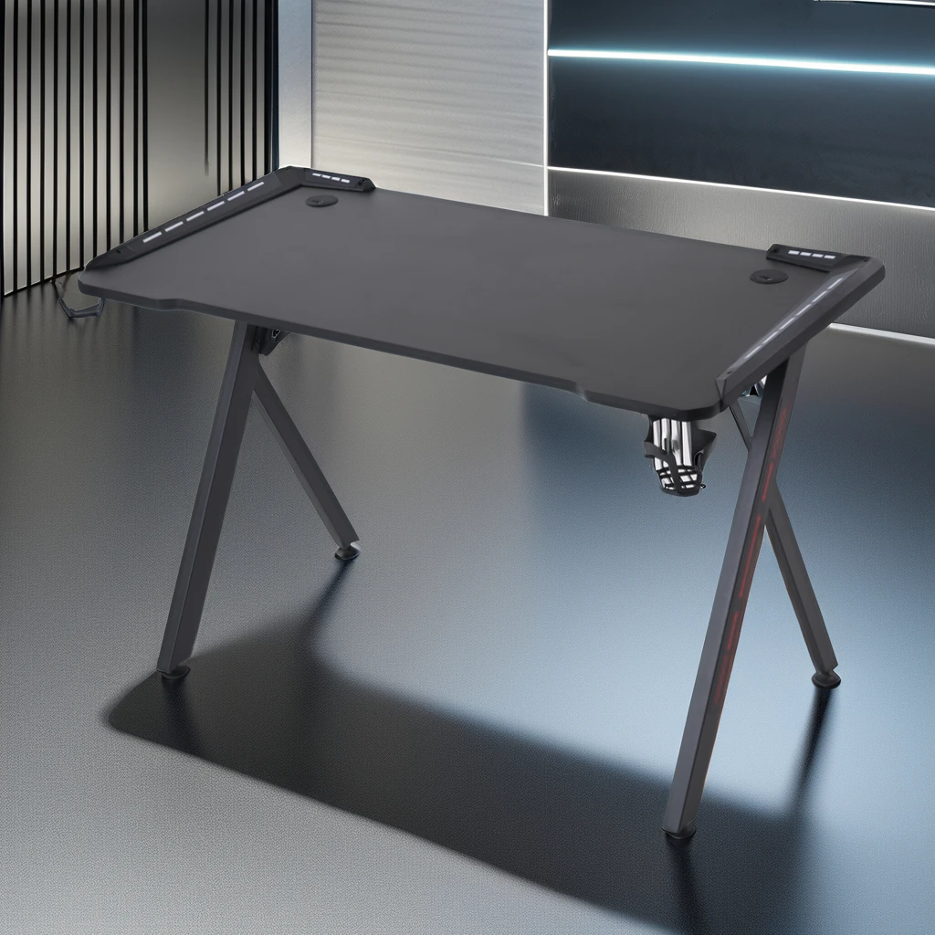Популярный светодиодный RGB-светильник из углеродного волокна стол для домашнего офиса и игровой комнаты широко распространенный деревянный металлический