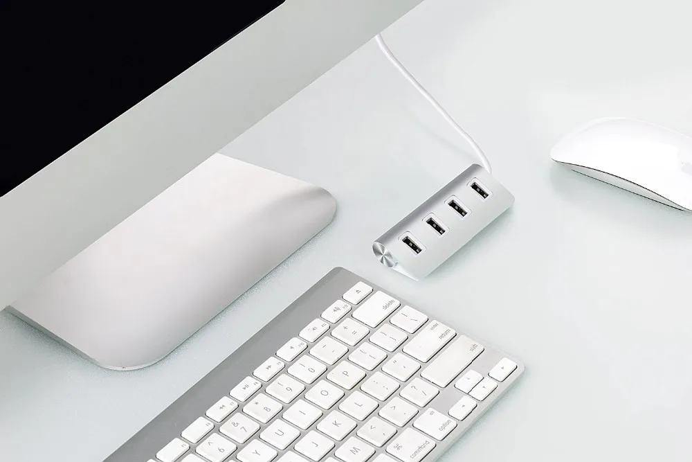 Новинка оптовая продажа 4 порта usb 2 0 Чистка Пор концентратор с Для iMac Macbook ПК и ноутбуков