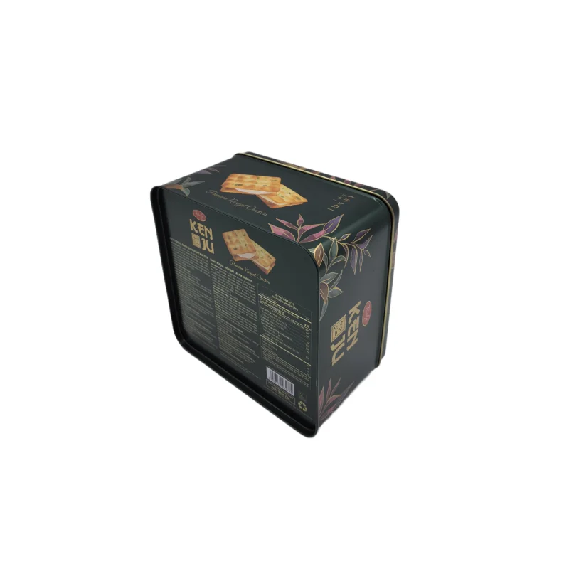 High quality square  shape bsicuit cookie tin box/ food grade  hot sales metal tin box