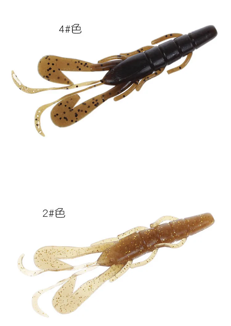 9cm 6g 3pcs/bag Crawfish Soft Lures Crayfish Fishing PVC Plastic Baits For Seawater And Freshwater Artificial Soft Bait