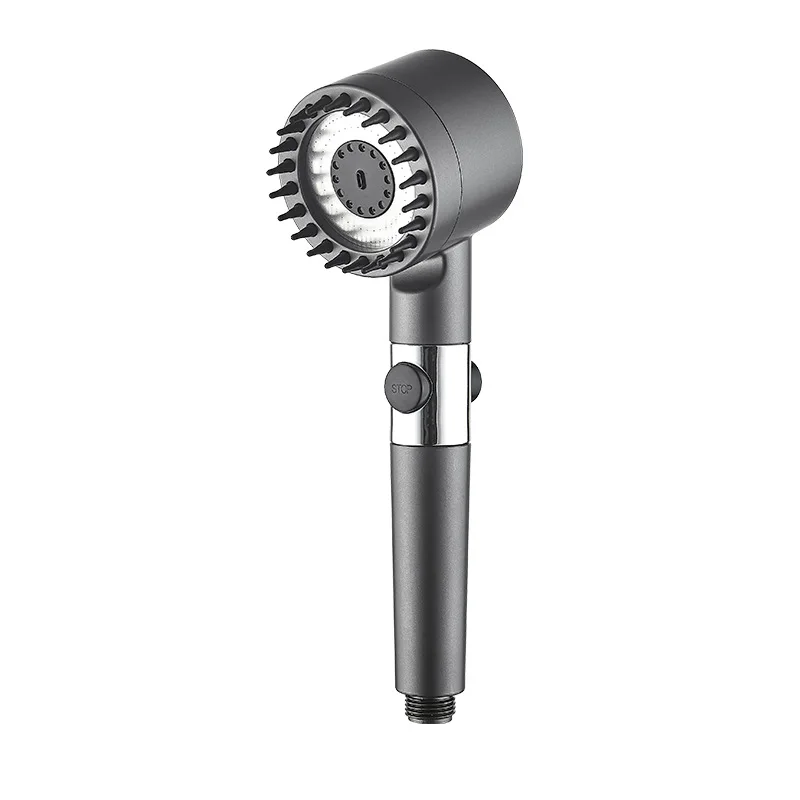 Bathroom Accessories Massage Bathroom Shower Head High Pressure 3 Mode Adjustable Spray Shower Head With Massage Brush Filter