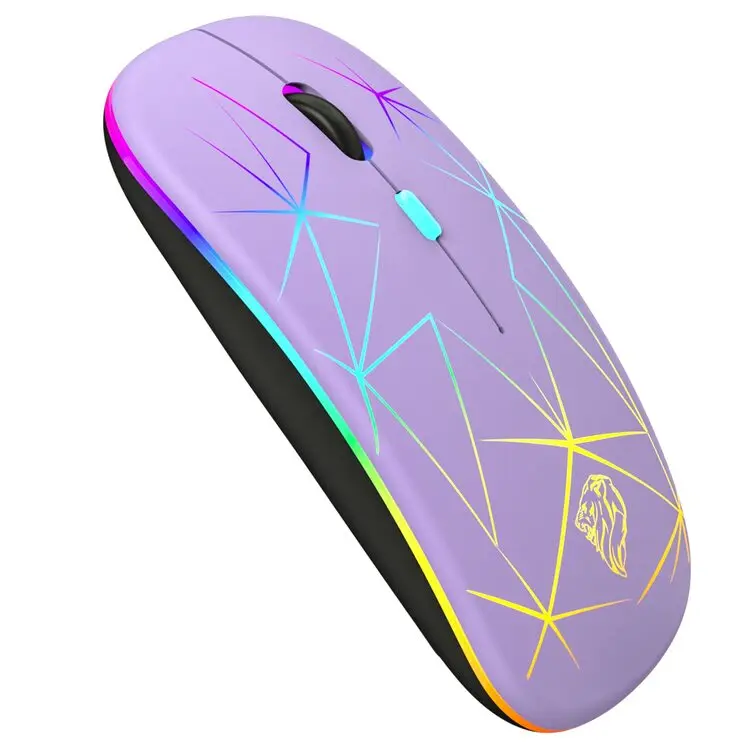 Buy Rechargeable Slim Silent Mouse 2.4G Portable Mobile Optical Office Mouse with USB & Type-c Receiver