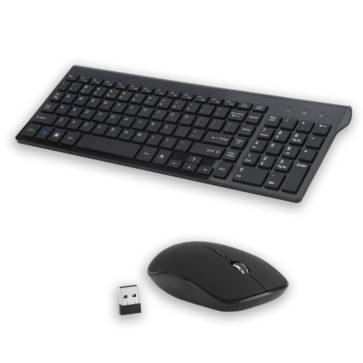2.4G Wireless Silent Keyboard and Mouse Mini Multimedia Full-size Keyboard Mouse Combo Set For Notebook Laptop Desktop PC