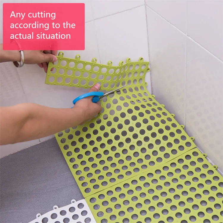 New Design Splice Bath Mat Absorbent Non-Slip TPE Bathroom Rug Shower Foot Massage Bath Mat