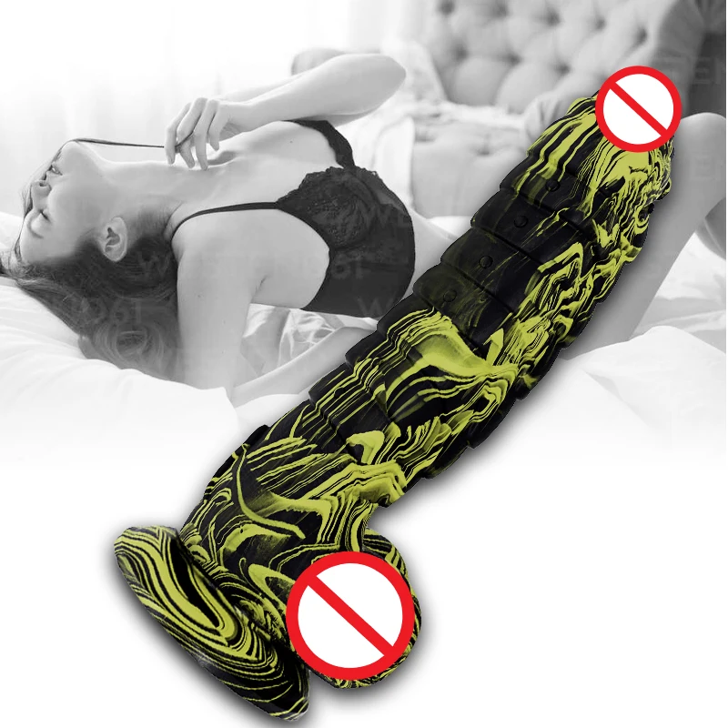 Big Dildo Anal Sex Toy Realistic Dildo Scale Liquid Simulation Female Silicone Penis Real Muscle Tyrant Fake Penis Armor