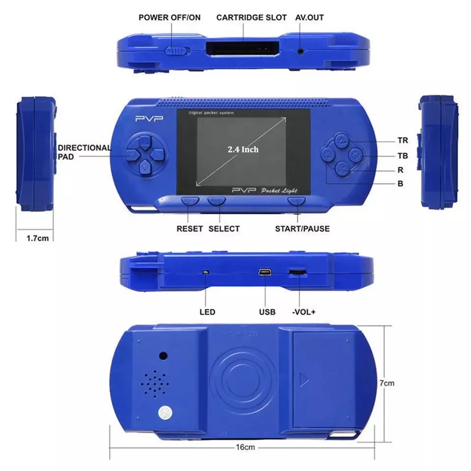 2.4'' Handheld Game Console For Kids Gift Pocket Game Player PVP 3000 Portable Video Game Console