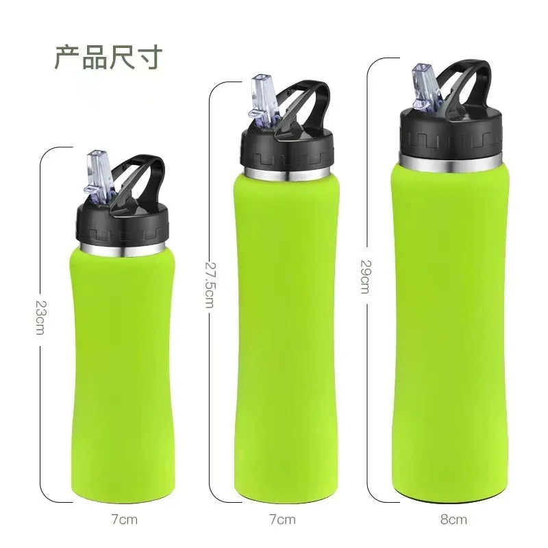 Ailingalaxy new rubber paint 350ml 500ml 750ml custom logo water bottles for sports outdoor gym vacuum insulation bottle