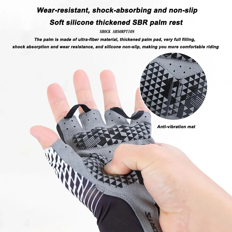 5 видов цветов велосипедные перчатки впитывает пот абсорбент Половина Finger перчатки мужские летние спортивные Солнцезащитная шляпа дышащие велосипедные перчатки для мужчин