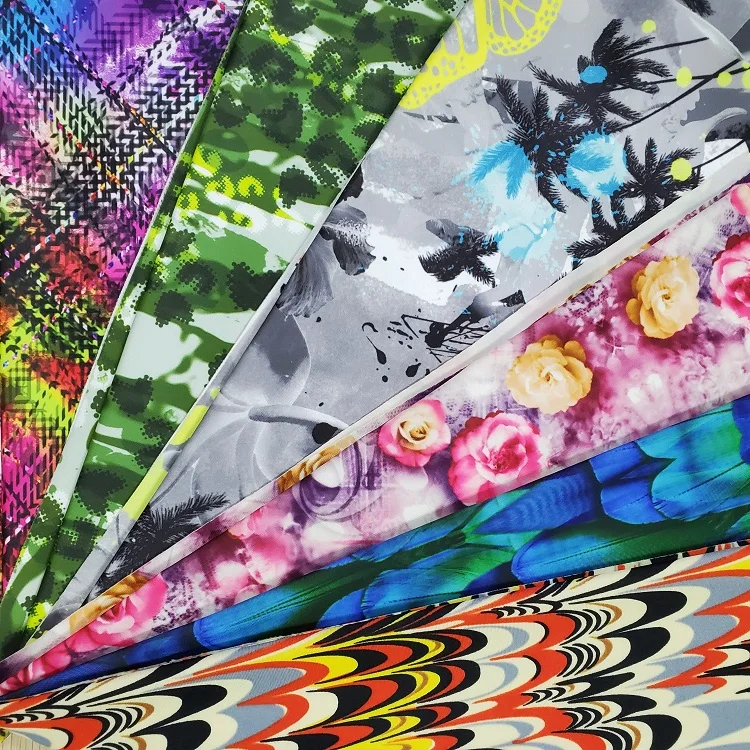 Оптовая продажа, гавайский дизайн, ткань для купания с принтом (microsolv) и спандексом