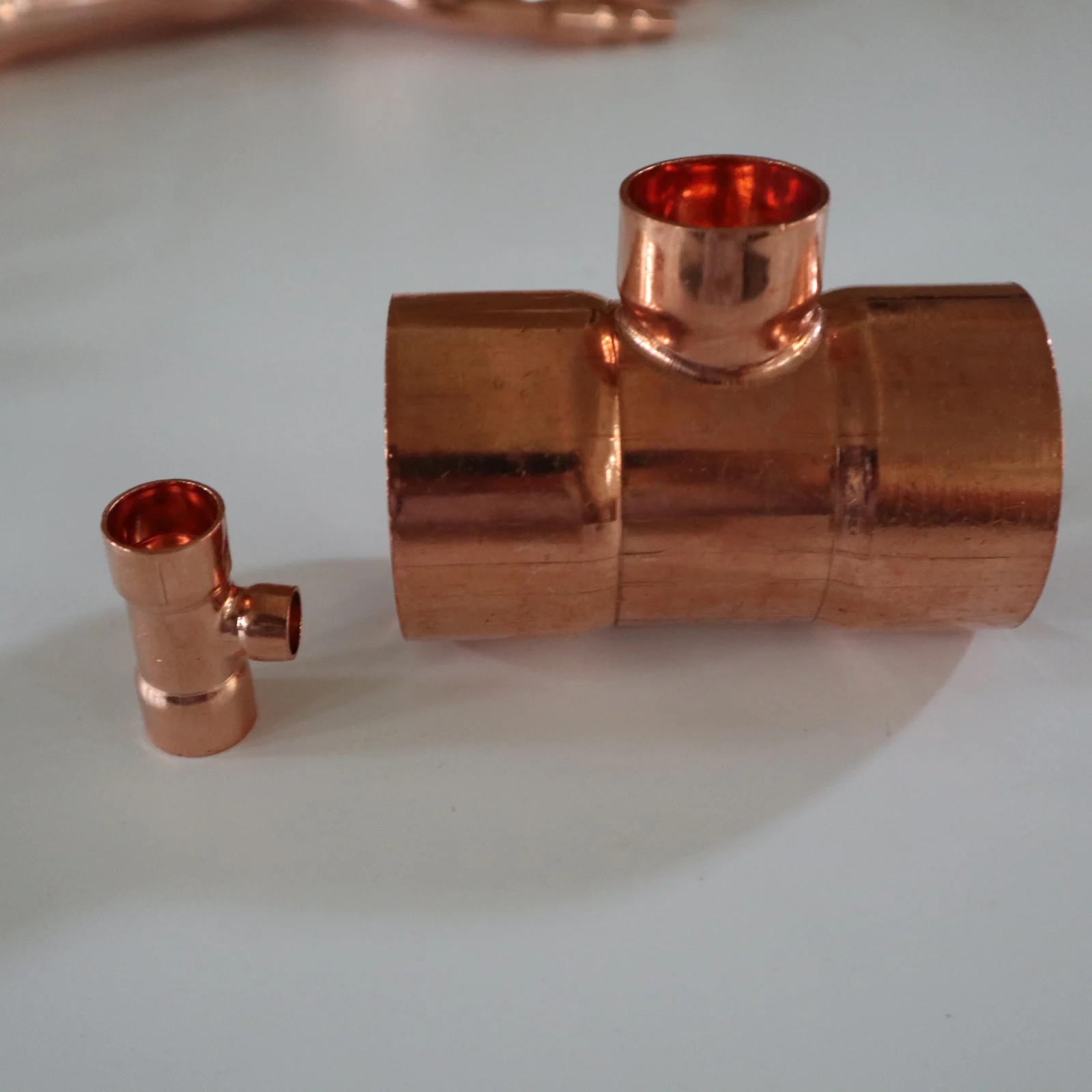 copper Pipe Fittings Equal Tee Y-branch pipe fitting wholesale DN15 Coupling 1 1/8 Inch Elbow Female Copper Coating