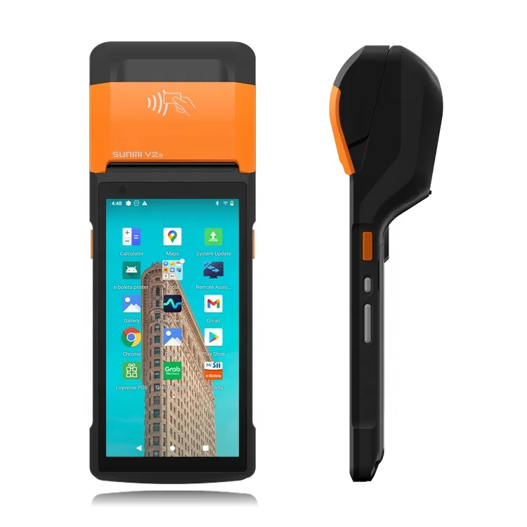 Sunmi V2S 4G WIFI SIM Card Touch Screen Pos System Machine Payment Mobile Cash Register Machine Wireless Data Android Pos