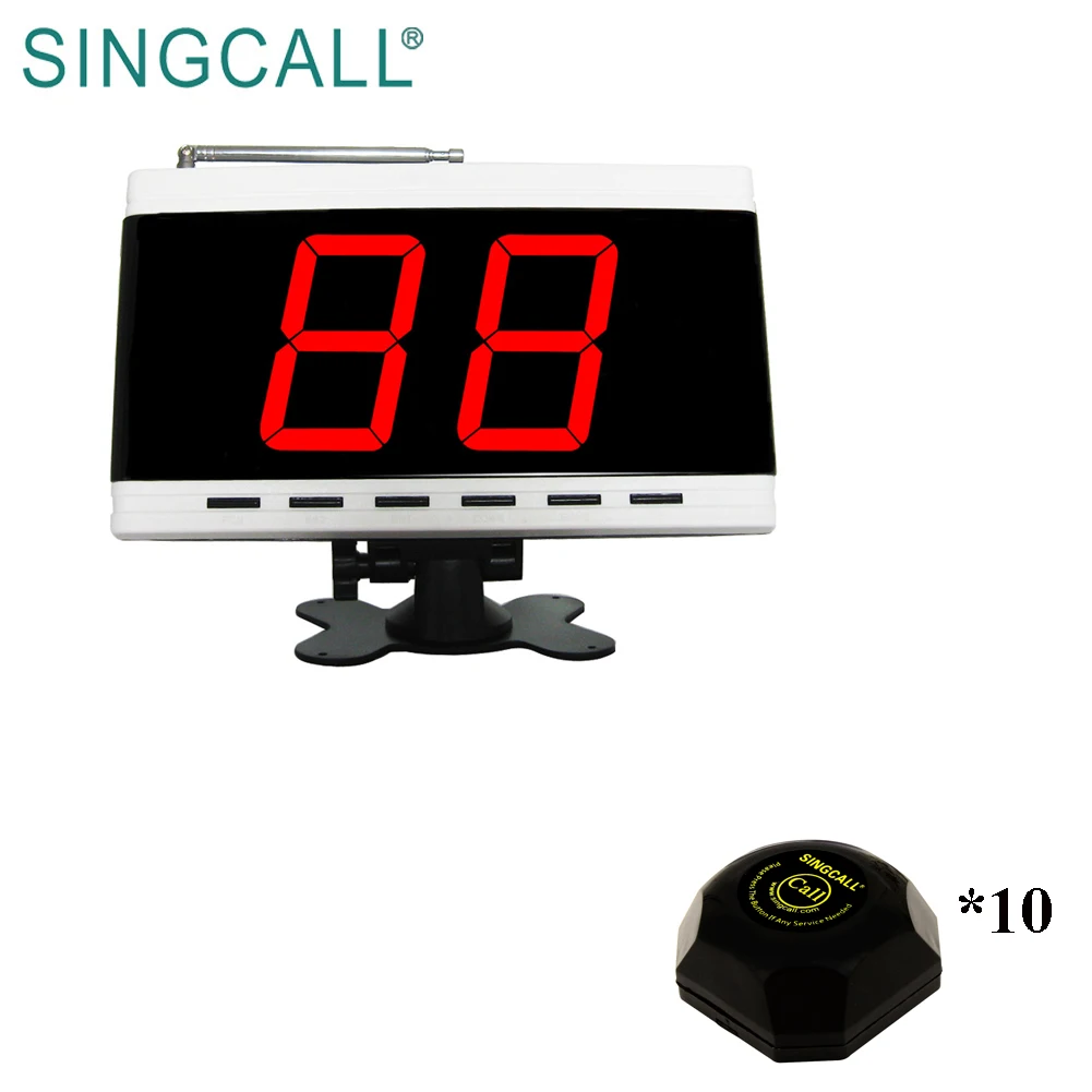 
SINGCALL CE FCC certificate restaurant waiter wireless call bell system 