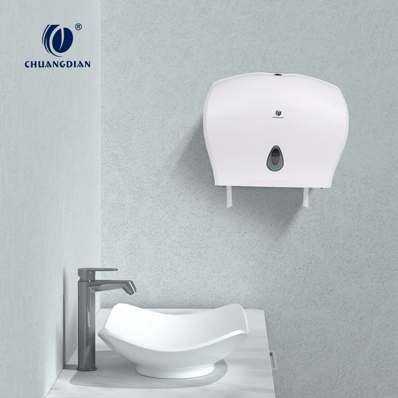 Chuangdian Plastic double jumbo roll paper towel dispenser toilet paper holder