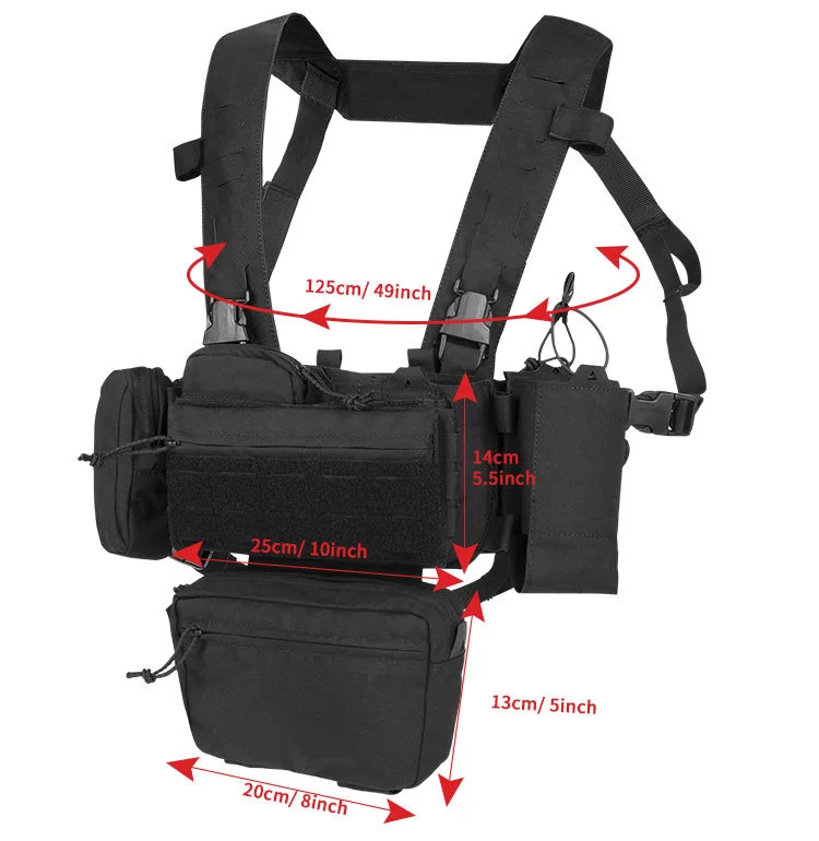 Kango Functional Tool Chest Rig Bag Chest Pouch Accessories Organizer Portable Chest Rig Bag