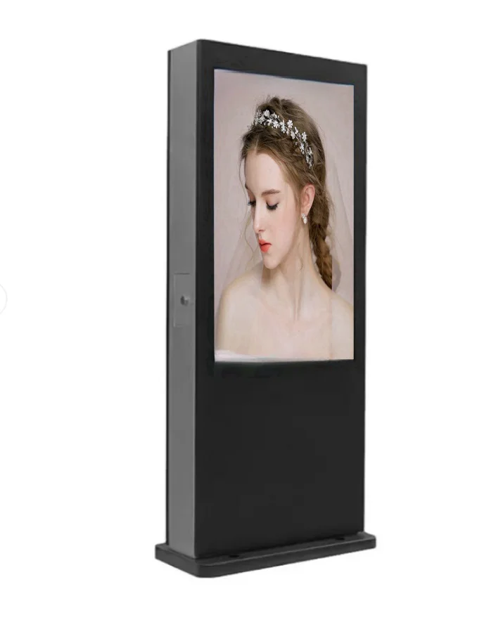 55 65 75 85 Inch Outdoor Advertising Lcd Display Digital Signage Ip65 Lcd Advertising Display 2500nits Outdoor Lcd Monitor