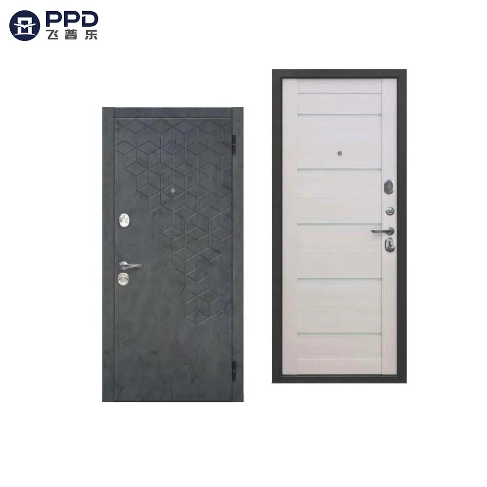 Widely Used Main Gate Iron Doors Special Residential Front Entry Door Various Pretty External Russian Steel Door with Multi-Lock
