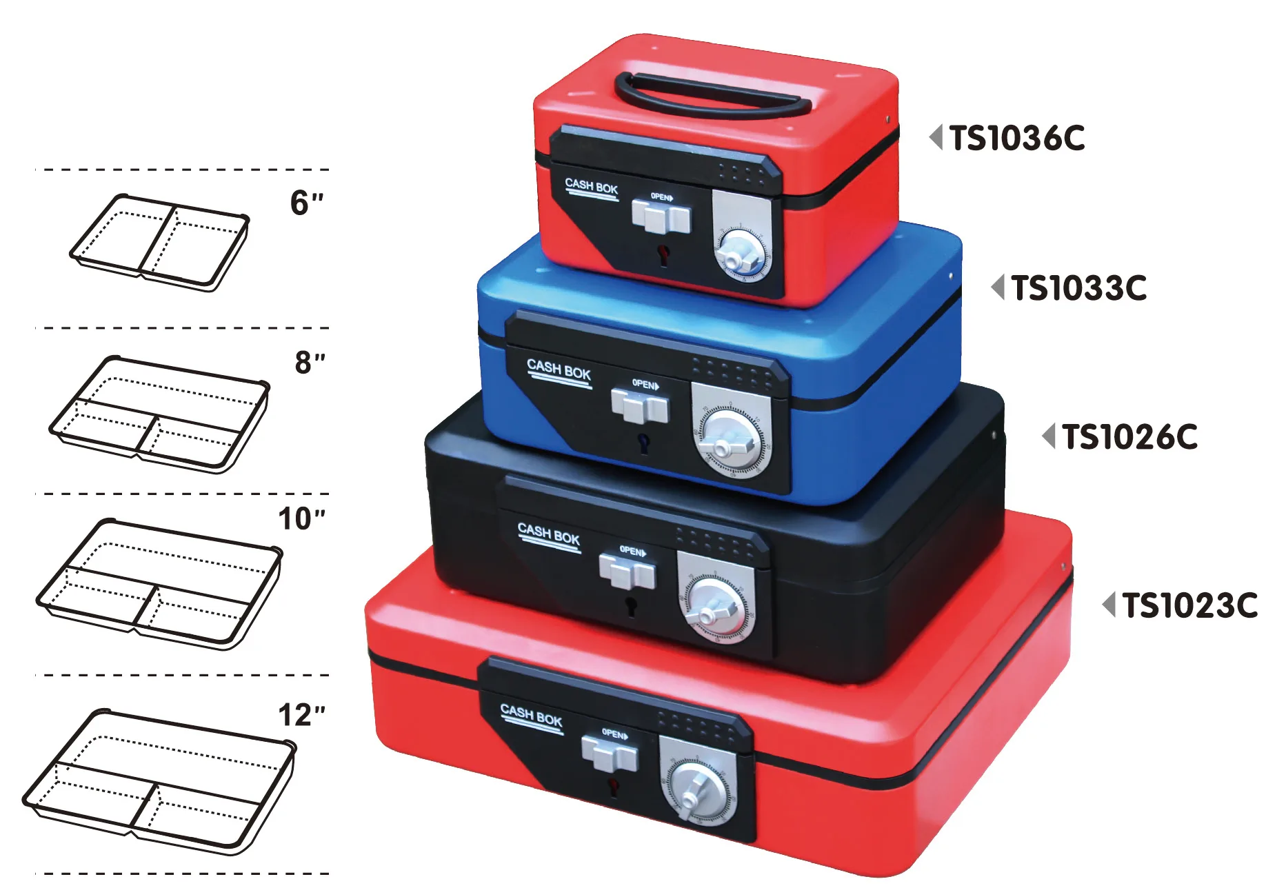  8 дюймов новый дизайн дешевая домашняя кассовая коробка Лучшие Продажи Весенний замок денежная