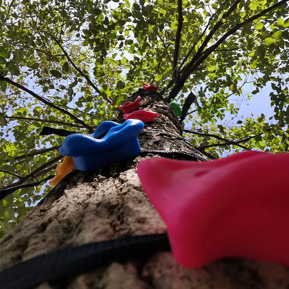 10pcs/set Rock Wall Climbing Holds For Kids Indoor And Outdoor Playground Play Set Slide Accessories With Mounting Hardware