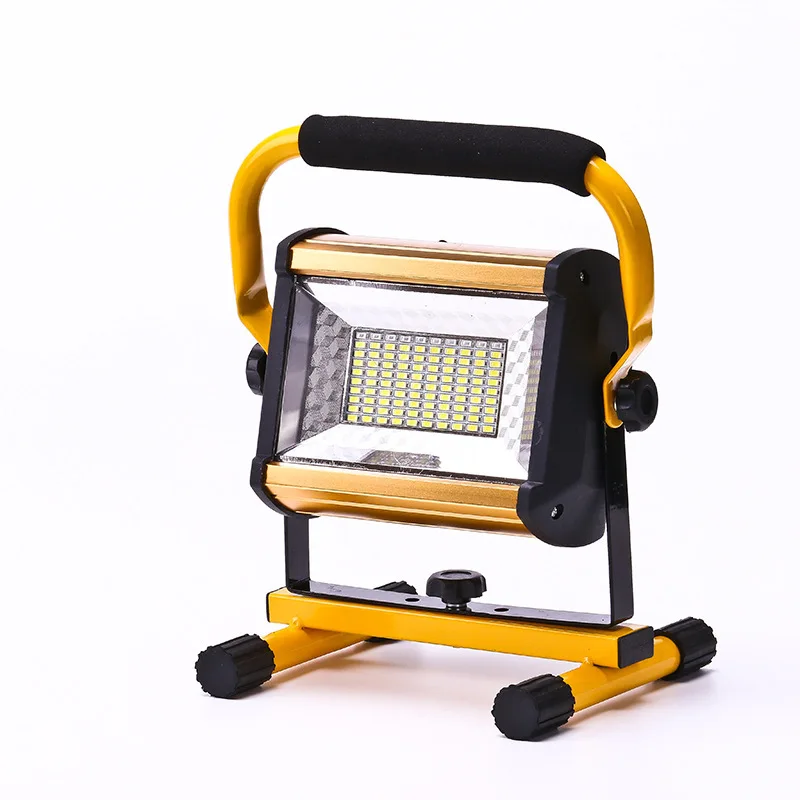 Wholesale 100W Led Floodlight USB Charging Portable Light Searchlight Red And Blue Flashing Warning Waterproof Camping Light