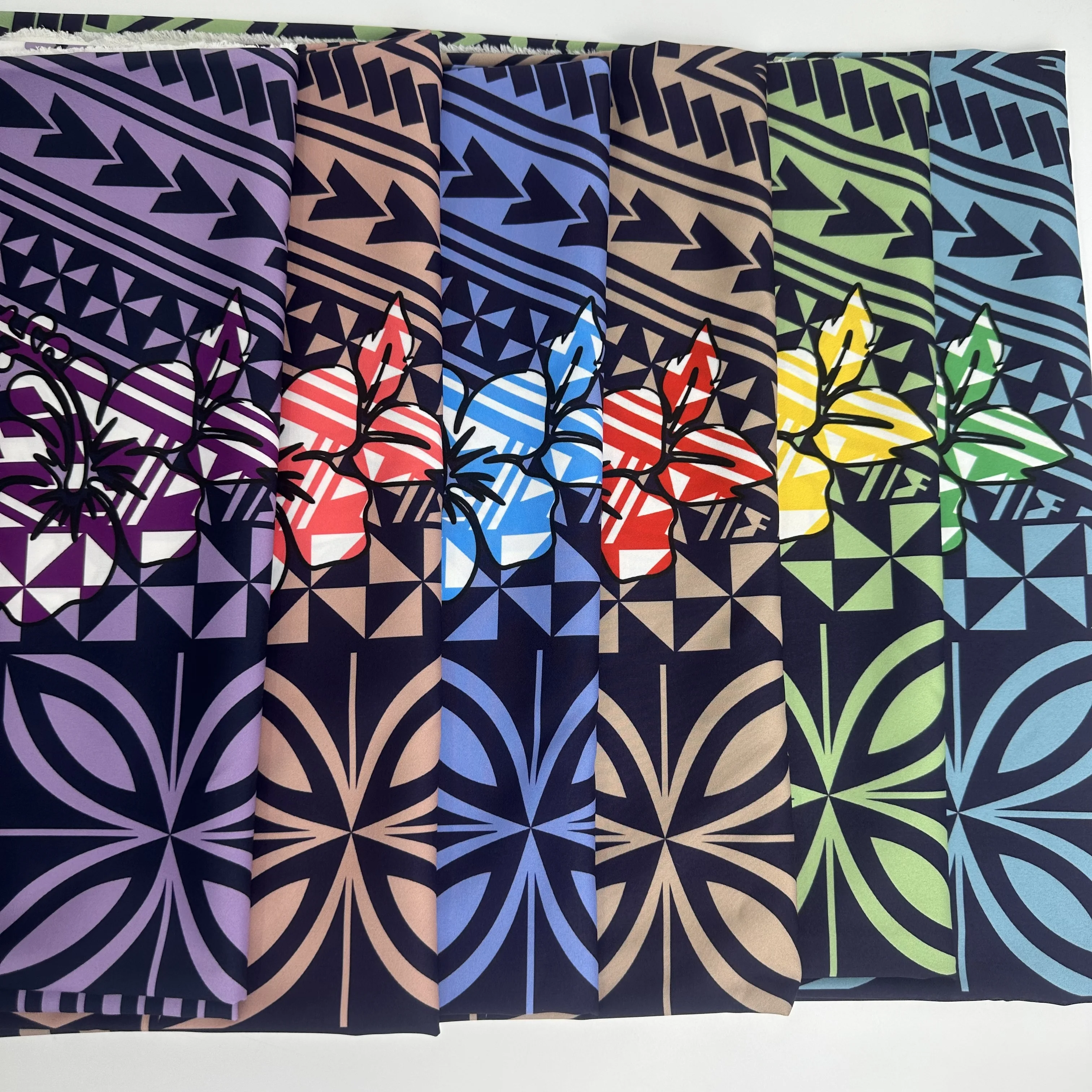 HL Tropical Traditional Prints Print Materials Vintage Leaves Bracelets Hawaiian Fabrics Wholesale