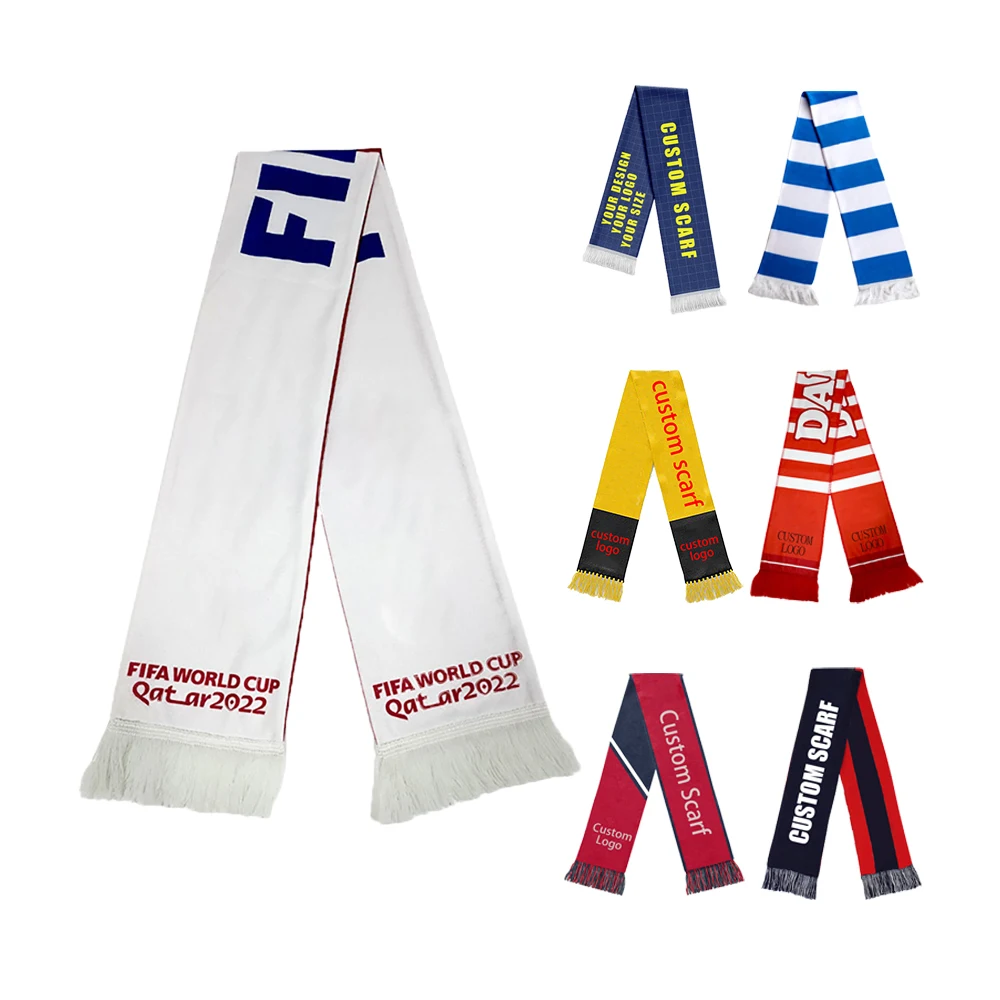 Huiyi Top Quality Low Price sports soccer scarves Hot Selling football scarf for sports events