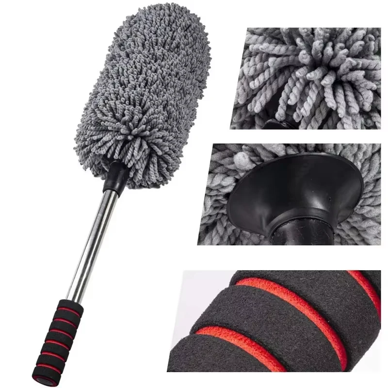 Car Wash Brush Washing Duster Microfiber Scratch Free Cleaning Dirt Duster Car Dust Brush With Extendable Handle