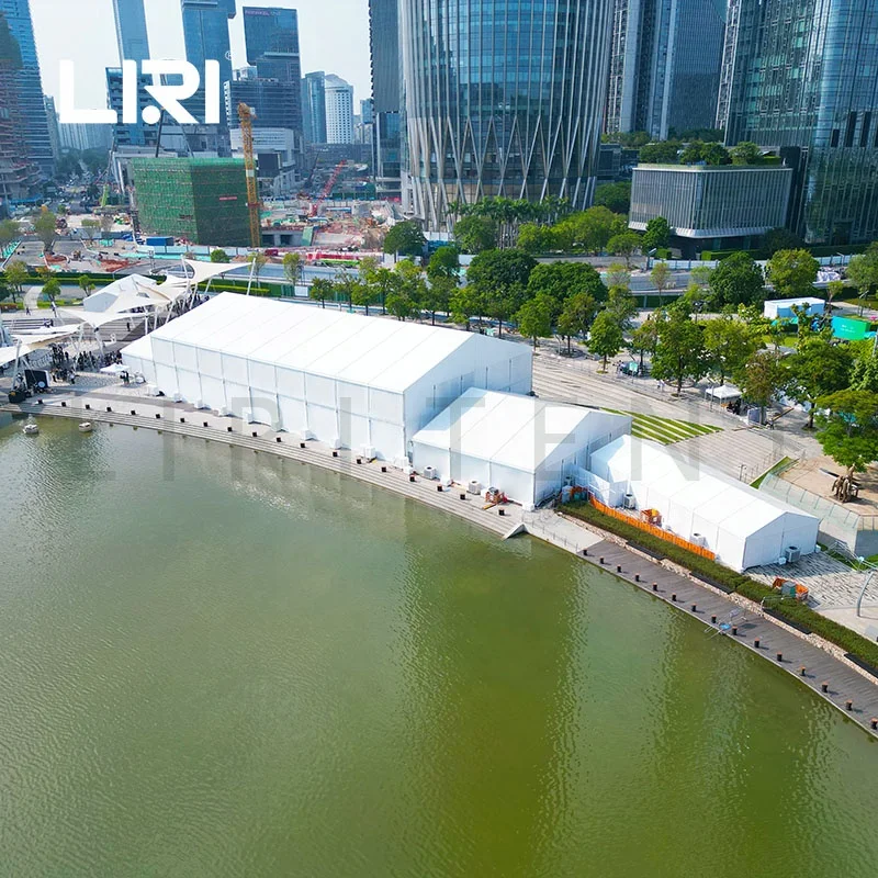 100 People Big Semi-permanent Outdoor White Fashion Show Event Tent from Liri Tent China
