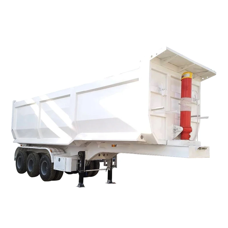 Transport Heavy Vehicles 50-80t Gooseneck Roll Off Rear Tipper Dump Semi Trailer