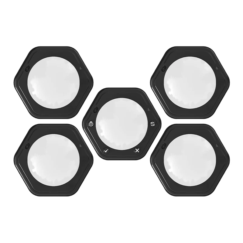 5 Pack Wireless Handled Game Answer Responder Facilitator Button with Lights and Sound for Classroom Family Party