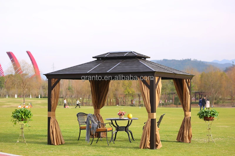 Hot sale outdoor furniture bistro aluminium gazebo large size pavilion