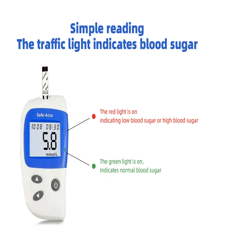 Hot selling high quality portable digital glucometer test strip quick check blood glucose meter