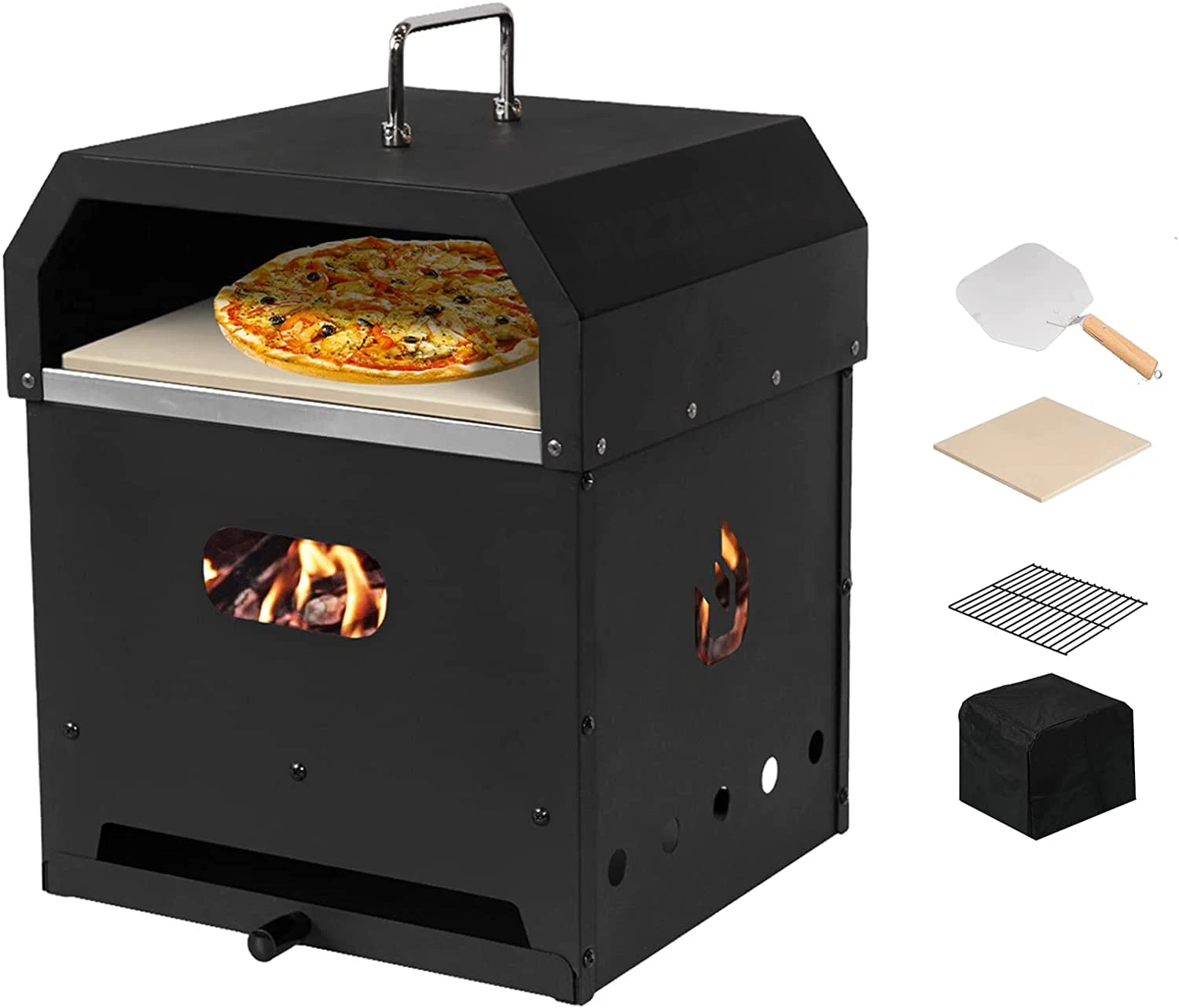 Danlong Home Used wood fire Stainless Steel Outdoor Baking Pizza Ovens four a pizza a bois camping pizza oven