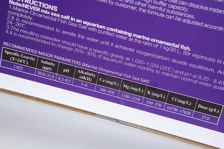 2024  aquarium mineral spray product factory price new high quality live fish natural Food grade crystal sea rock reef salt