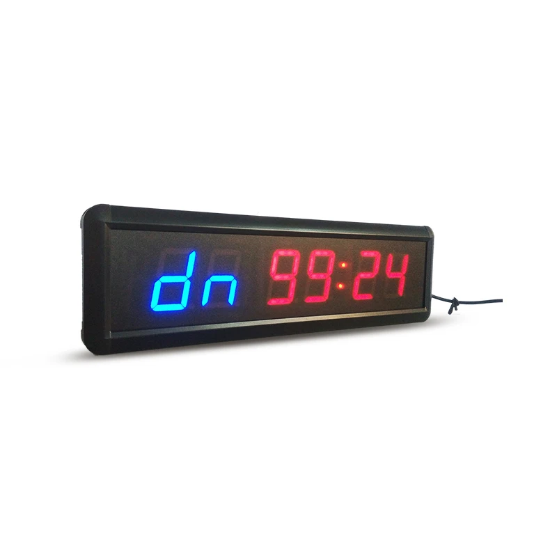 Hong hao big size muti-function led fitness timer clock 2.3inch height 6 digit character with stopwatch