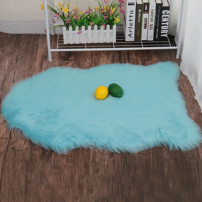 Bedroom Extra Soft Silky Smooth Shaggy Synthetic Fur Rug Fluffy Carpet Imitation wool carpet