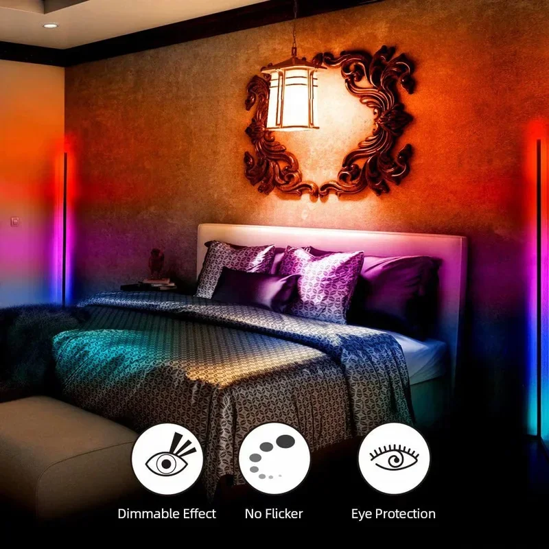 Tripod Lighting LED Corner Floor Lamp RGB Aluminum Plastic Modern APP Control Lighting Circuitry Design DC 24V King Star