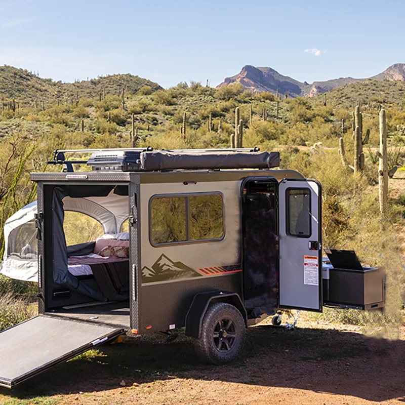 Multifunctional  travel trailer rv toy hauler camper caravan with kitchen