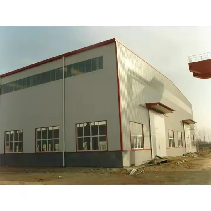 Industrial Steel Workshop Design Prefabricated Building Large Scale Steel Structure Warehouse Sandwich Panel Wall And Roof