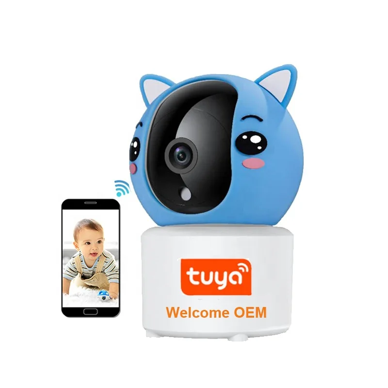 New Wireless 2mp 4mp 4k  security cctv camera tuya smart app with rubber network IP 360 ptz wifi small mini baby monitor camera