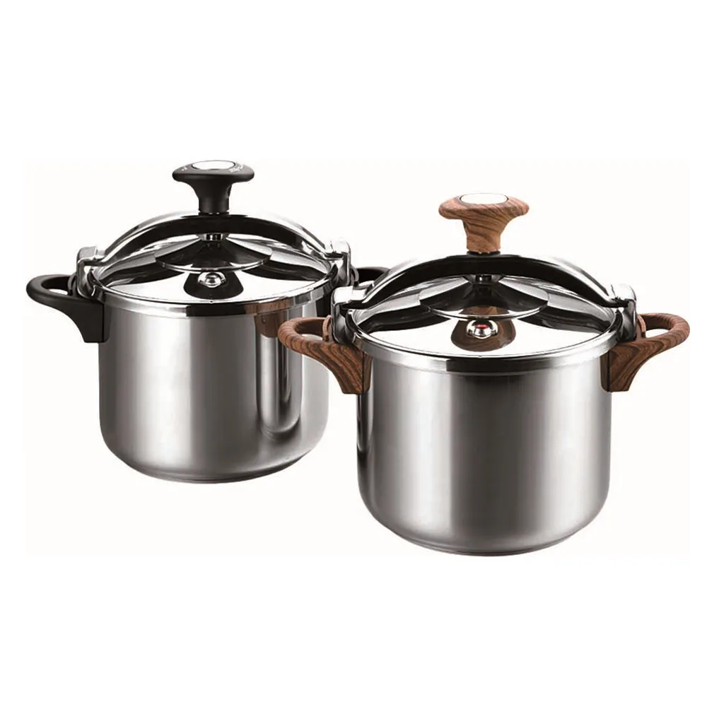 Multi-circuit pressure cooker and jar with polished stainless steel accessories