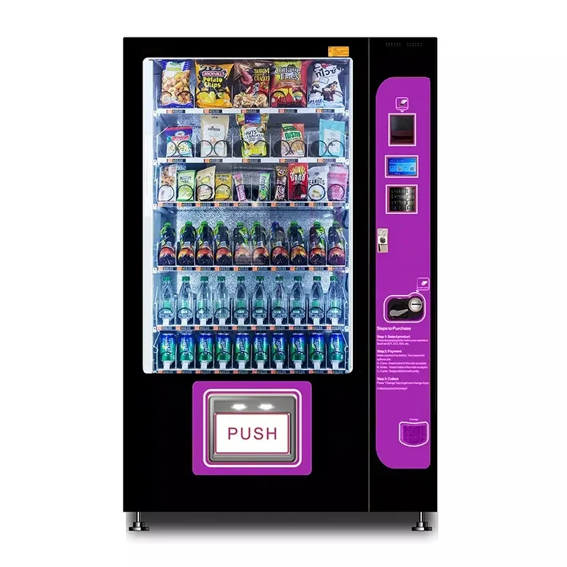 Best Price Automatic Snack And Drink Vending Machine Store Foods Combo Water Vending Machines With Card Reader