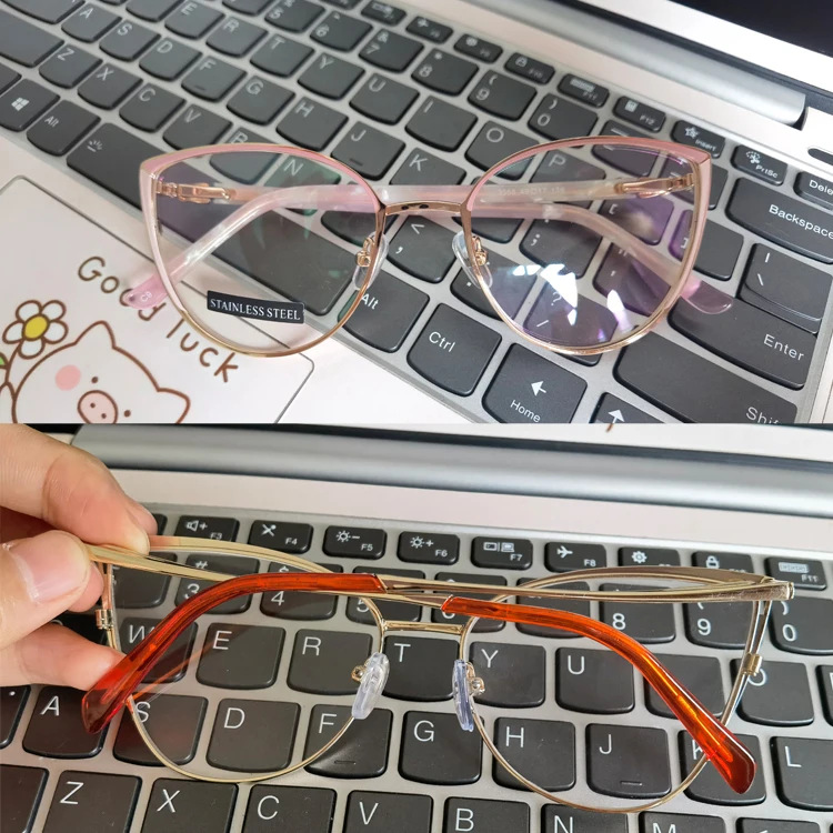 Fashion Cat metal eyewear Glasses assort random Stock clearance mix metal cat glasses frame