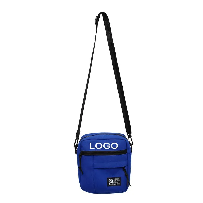 Trending travel canvas messenger bags crossbody chest bag men and women chest strap crossbody bag for mobile phone