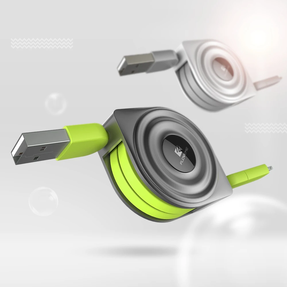FLOVEME Бесплатная доставка Выдвижной usb-кабель для iPhone микро 2in1 Мульти USB кабель
