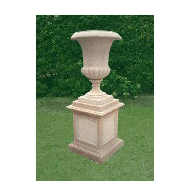 Wholesale large granite stone flower pots in garden RST--DC12