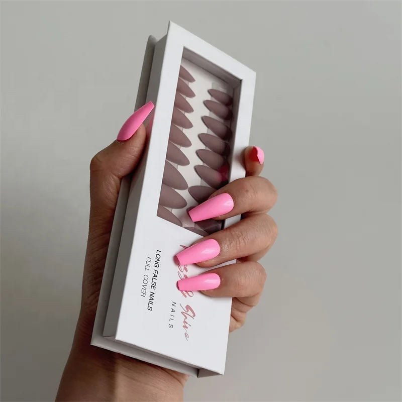 Reusable Luxury Designed False Nails Short Custom Press On Artificial Fake Nails With Glue